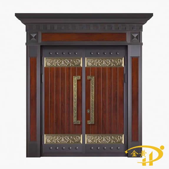别墅双开纯铜门