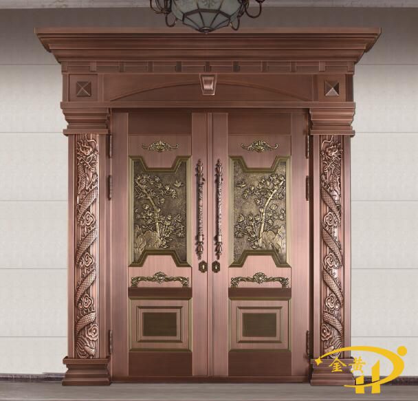 龙纹柱别墅门