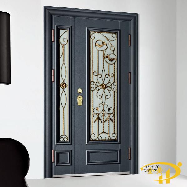 带玻璃防盗门