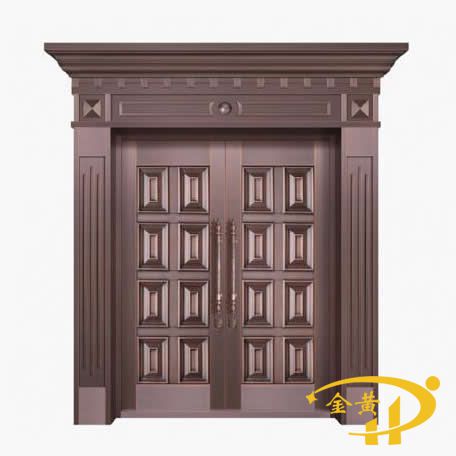 整板模压纯铜门