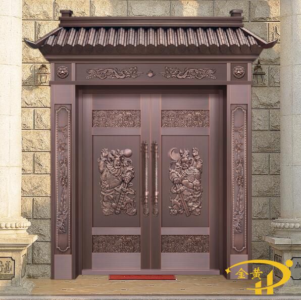 别墅铜门油漆化学着色工艺详解